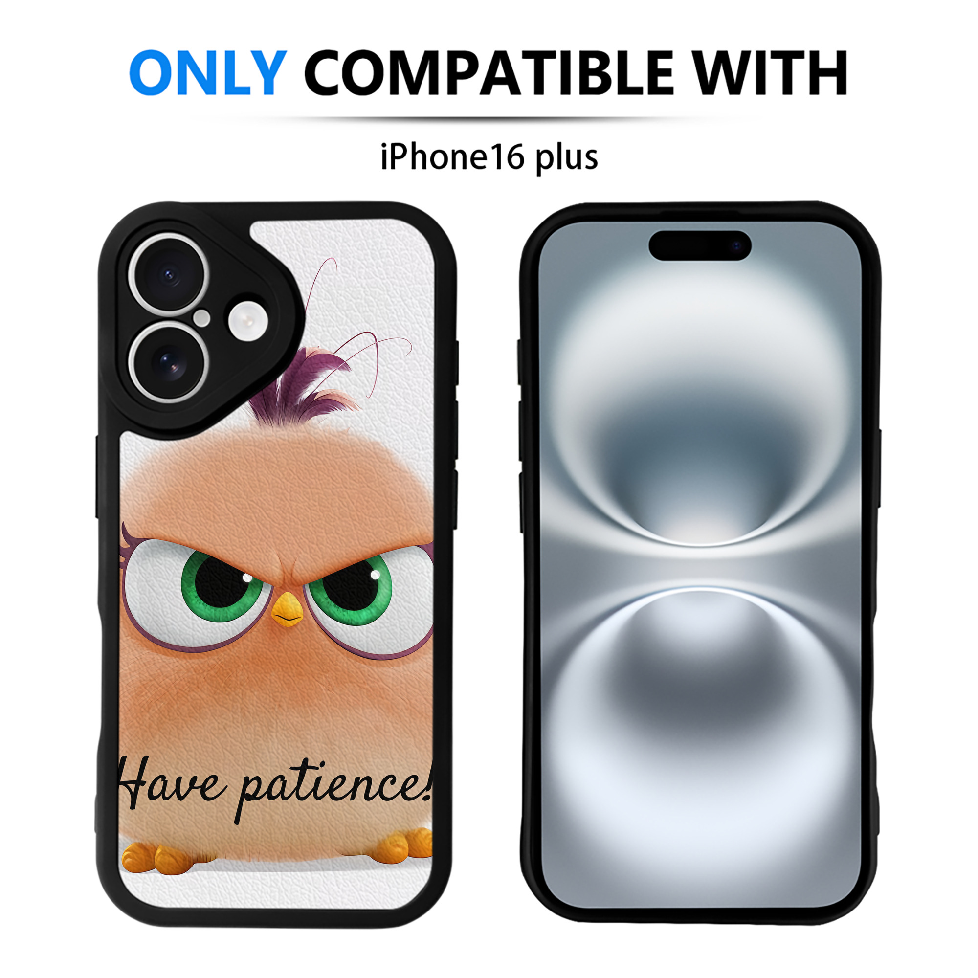 （画像用） Angry Birds アングリーバード 【iPhone 16シリーズ対応】シリコンスマホケース（レザー調） 材質：シリコン
